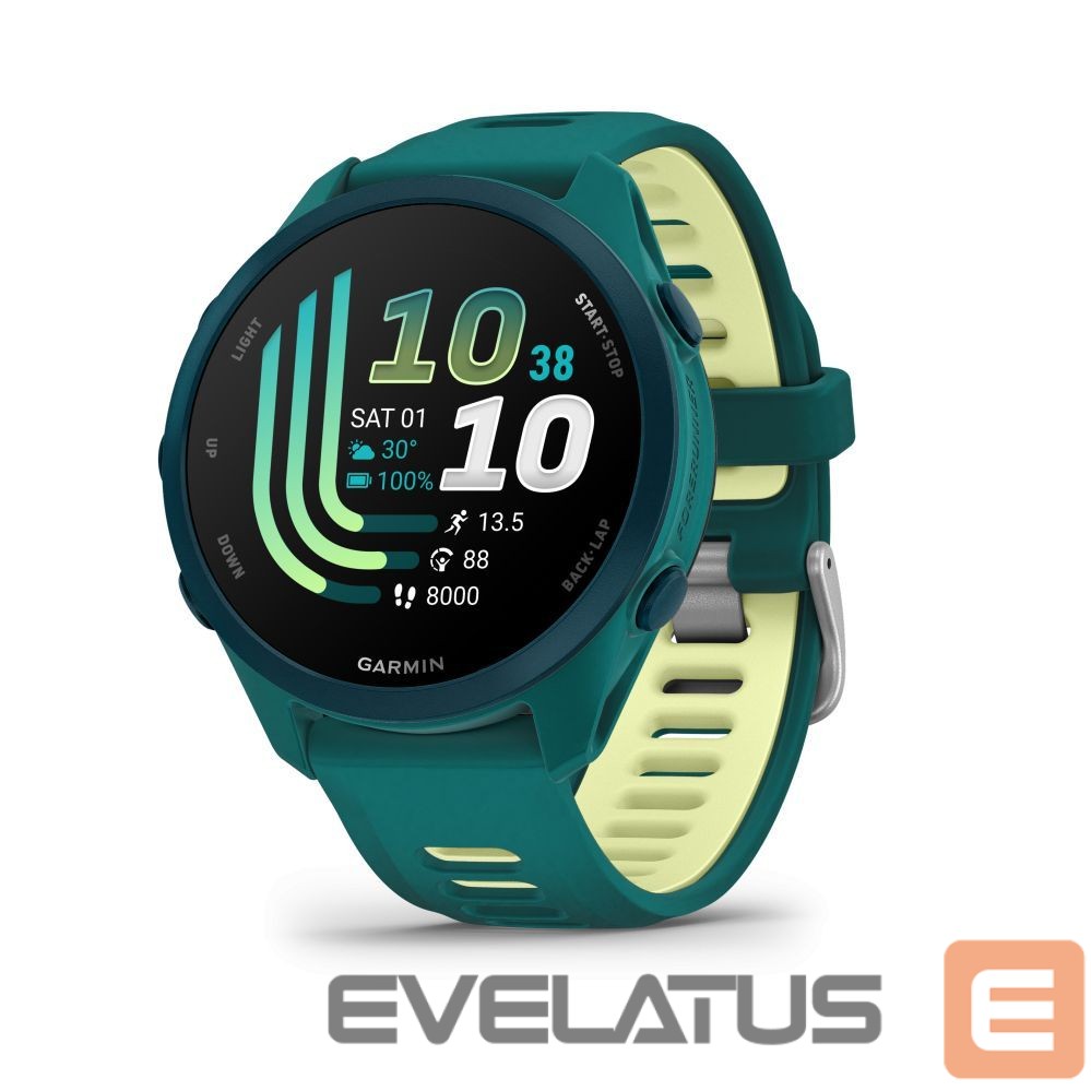 Viedpulksteni Garmin Forerunner 170 Music, Teal Green with Teal Green/Citron Band