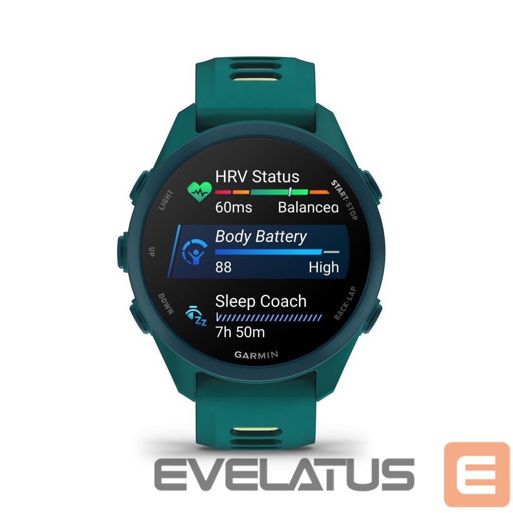 Viedpulksteni Garmin Forerunner 170 Music, Teal Green with Teal Green/Citron Band