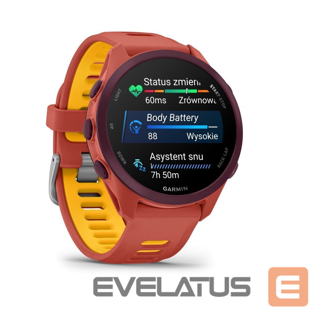 Viedpulksteni Garmin Forerunner 170 Music, Red Pink with Red Pink/Mango Band
