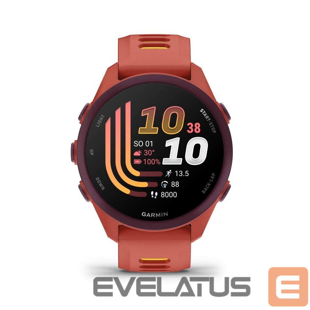 Viedpulksteni Garmin Forerunner 170 Music, Red Pink with Red Pink/Mango Band