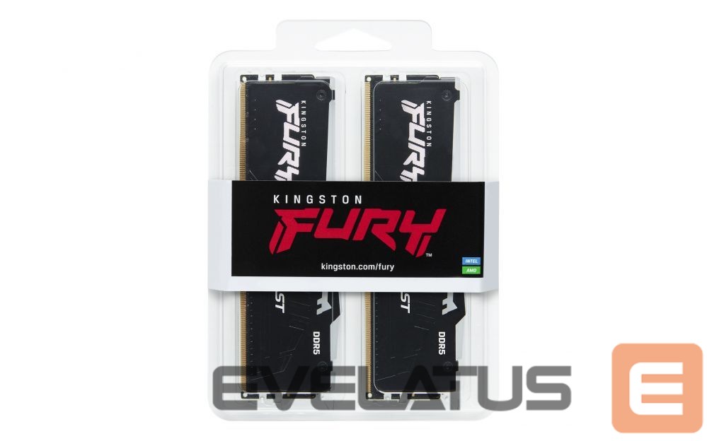 Operatīv atmiņa DDR4 Kingston Fury Beast 16GB DDR5, 6000 MHz, CL36, 288-Pin, DIMM Kit (8GB x 2)