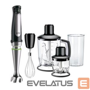 Mikseri un blenderi Braun  | MultiQuick 7 Hand Blender | MQ 7045X | Hand Blender | 1000 W | Number of speeds 6 | Chopper | Black/Stainless steel 