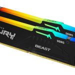 Operatīv atmiņa DDR4 Kingston  Fury Beast 16GB DDR5, 6000 MHz, CL30, 288-Pin, DIMM Kit (8GB x 2) 