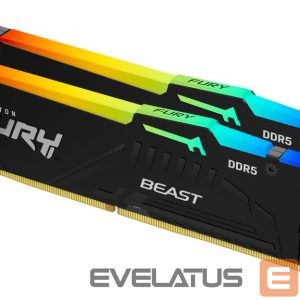 Operatīv atmiņa DDR4 Kingston  Fury Beast 32GB DDR5, 6400 MHz, CL32, 288-Pin, DIMM Kit (16GB x 2) 