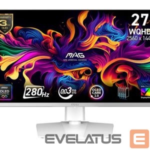 Monitors MSI  Monitor||26.5 "|2560 x 1440 pixels|Wide Quad HD|Native aspect ratio 16:9|QD-OLED|Flat|MAG272QPWQD-OLEDX28 
