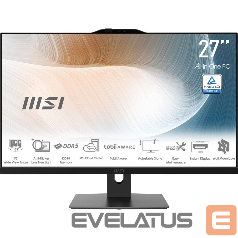 Cita datorprece MSI Monoblock PC||AM272P 1M|Modern|CPU Intel|Intel Core 7|150U|RAM 16 GB|DDR5-SDRAM|Screen 27 "|1920 x 1080 pixels|Storage 1000 GB|SSDs 1000 GB|Not available|On-board graphics Yes|Intel Graphics|Black|OS Windows 11 Pro|MODERNAM272P1M-845EU