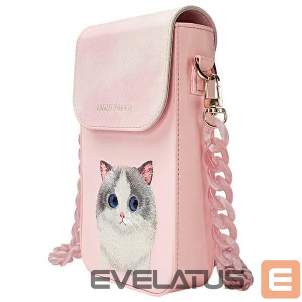 Citas preces Nimmy Nimmy Big Eyed Pet 2.0 Cat 3-in-1 Phone Bag + Wallet + Tracker Case - Pink