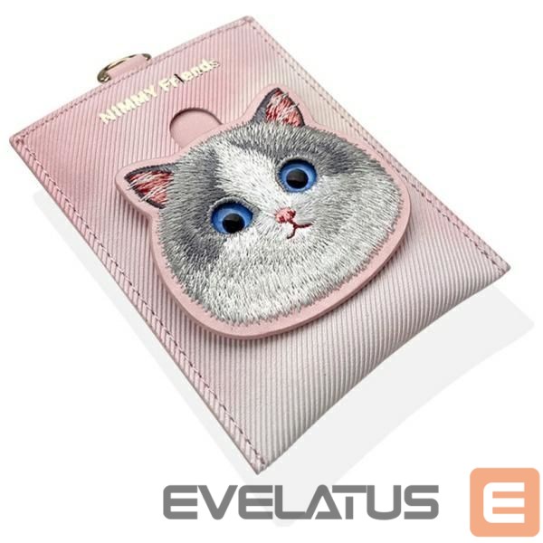 Citas preces Nimmy Nimmy Big Eyed Pet 2.0 Cat 3-in-1 Phone Bag + Wallet + Tracker Case - Pink