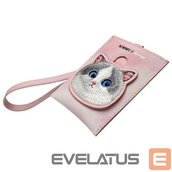 Citas preces Nimmy Nimmy Big Eyed Pet 2.0 Cat 3-in-1 Phone Bag + Wallet + Tracker Case - Pink