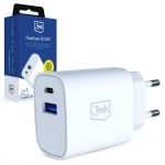 Citas preces 3MK  3mk FlowPower 25W 1A1C PD QC4+ Wall Charger - White 