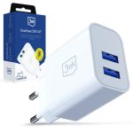 Kabelis 3MK  3mk FlowPower 10W 2.4A 2A Wall Charger - White 