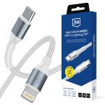 Citas preces 3MK  3mk Hyper Cable N-SERIES USB-C / Lightning 1m PD 3.0 9V / 3A 27W - white 