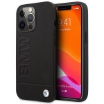 Aizmugurējais vāciņš BMW  Etui BMW BMHMP14LSLLBK iPhone 14 Pro 6,1" czarny/black hardcase Signature Logo Imprint Magsafe 