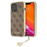 Aizmugurējais vāciņš Guess  Guess GUHCP13LGF4GBR iPhone 13 Pro / 13 6.1 "brown / brown hardcase 4G Charms Collection 