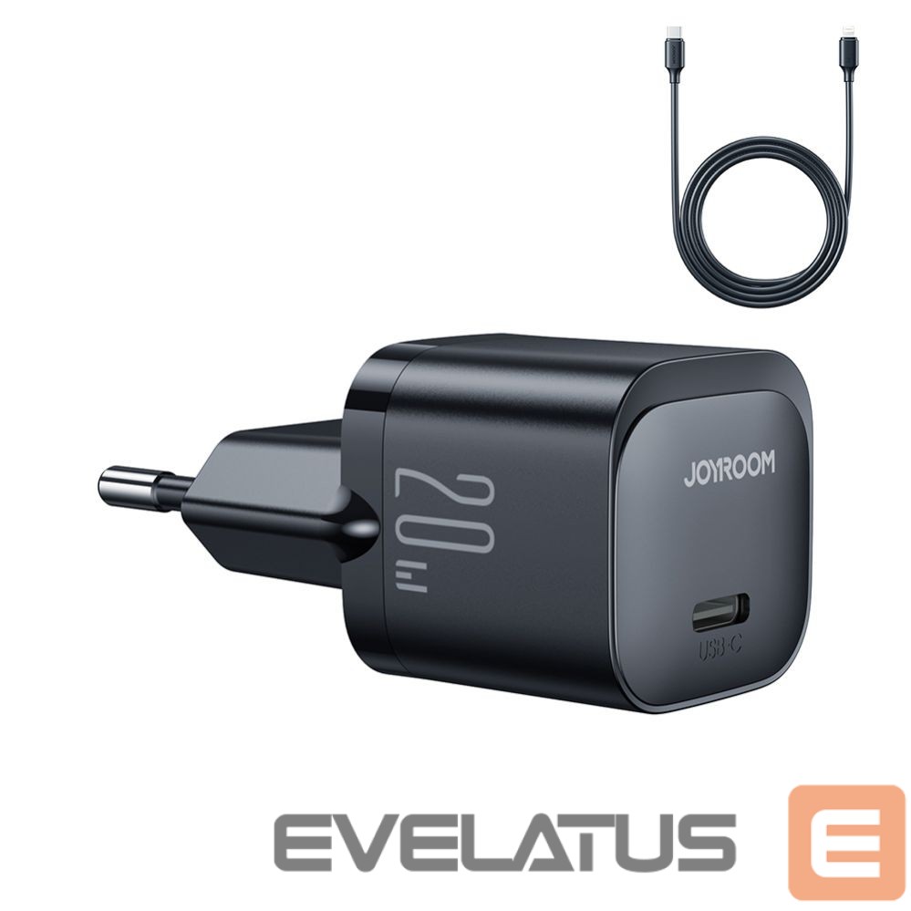 Адаптер Joyroom USB C 20W PD mini charger with USB C cable - Lightning Joyroom JR-TCF02 - black