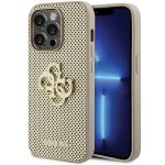 Aizmugurējais vāciņš Guess  Guess Perforated 4G Glitter case for iPhone 15 Pro - gold 