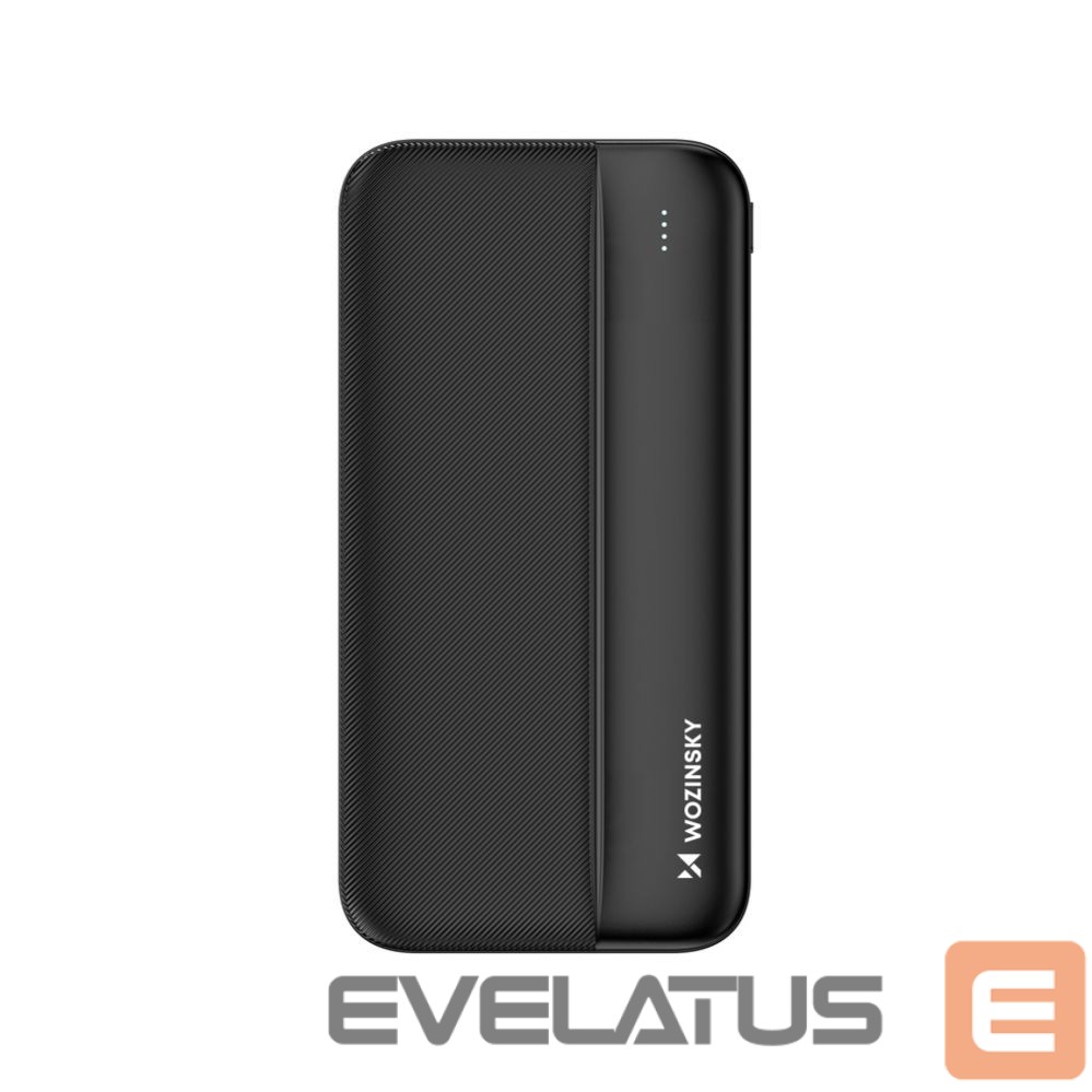 Ārējais akumulators Wozinsky Wozinsky powerbank Li-Po 10000mAh 2 x USB black (WPBBK1)