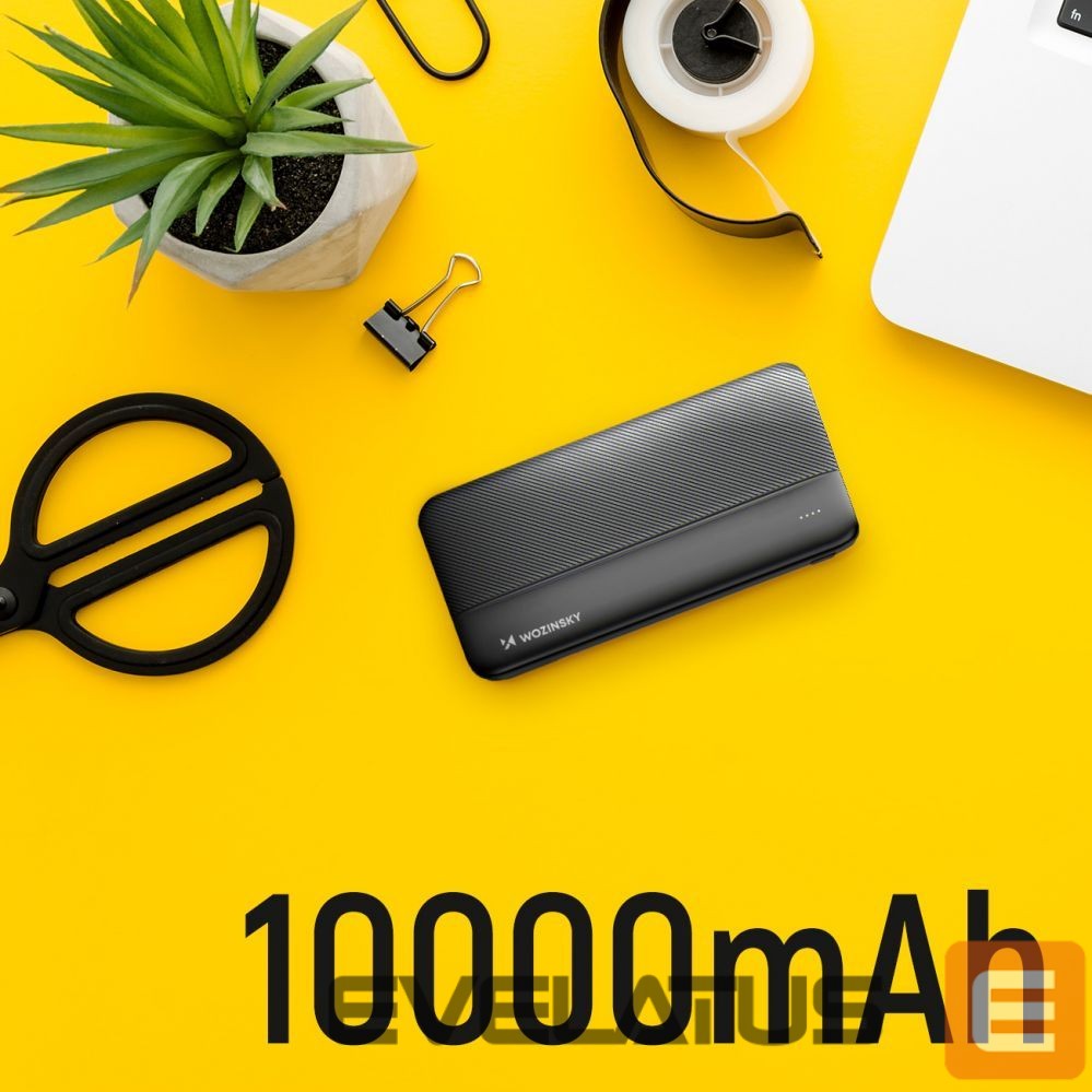 Ārējais akumulators Wozinsky Wozinsky powerbank Li-Po 10000mAh 2 x USB black (WPBBK1)