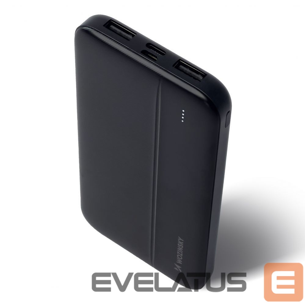 Ārējais akumulators Wozinsky Wozinsky powerbank Li-Po 10000mAh 2 x USB black (WPBBK1)