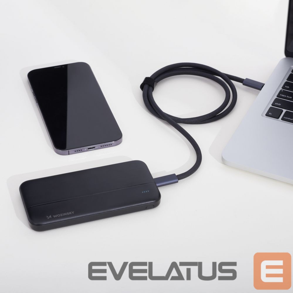 Ārējais akumulators Wozinsky Wozinsky powerbank Li-Po 10000mAh 2 x USB black (WPBBK1)