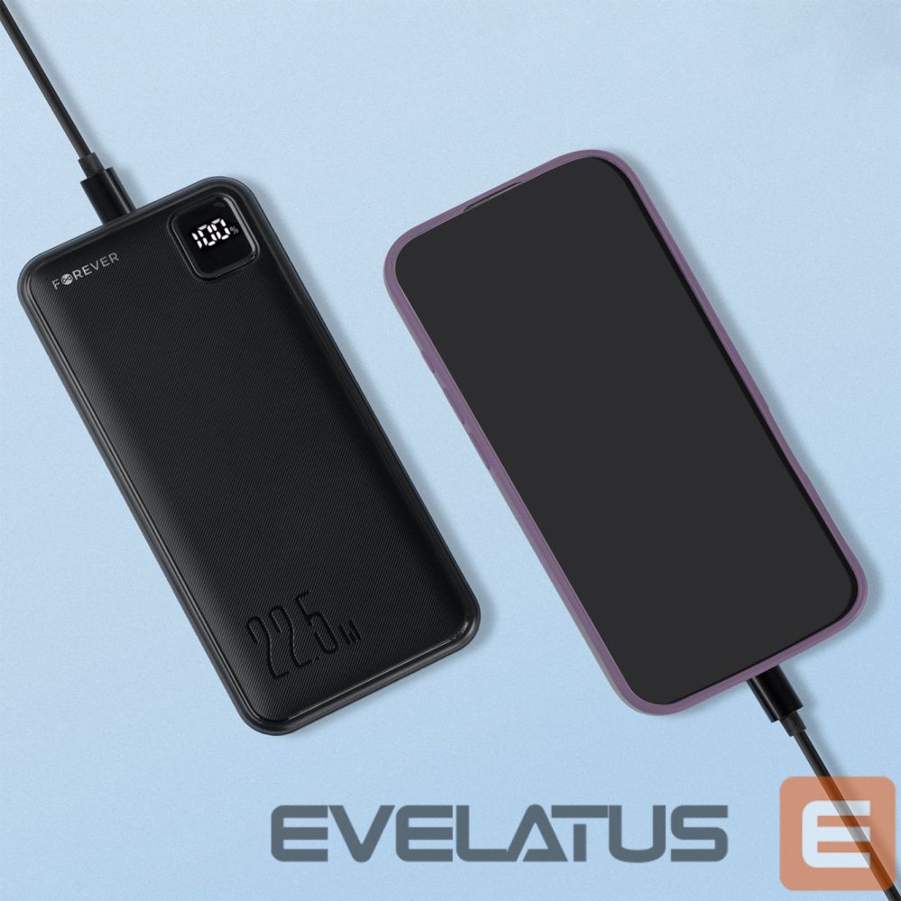 Ārējais akumulators Forever Forever power bank TB-300L PD QC 22,5W 20000 mAh black