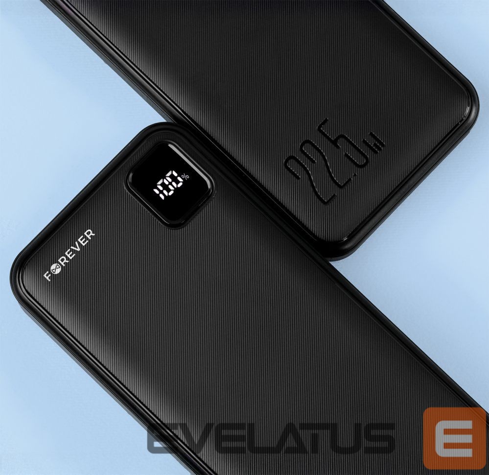 Ārējais akumulators Forever Forever power bank TB-300L PD QC 22,5W 20000 mAh black