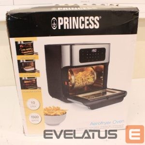 Galda grils Princess  SALE OUT.  01.182065.01.001 Aerofryer Oven, Black/Stainless Steel |  Aerofryer Oven | 182065 | Power 1500 W | Capacity 10 L | Black/Stainless Steel | DAMAGED PACKAGING |  | Aerofryer Oven | 182065 | Power 1500 W | Capacity 10 L | Black/Stainless Steel | DAMAGED PACKAGING 