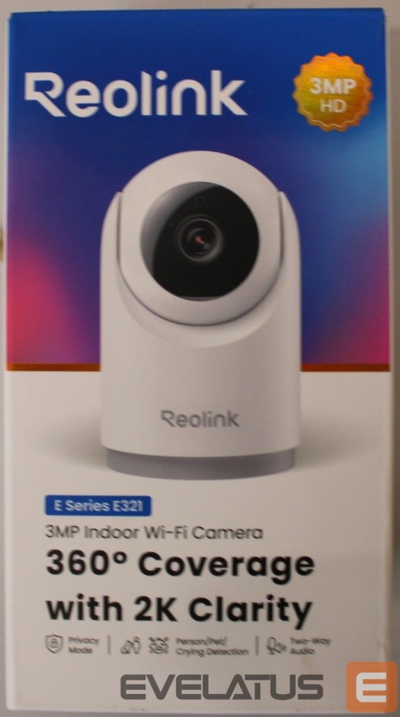 Web kamera Reolink SALE OUT. E321 Smart Indoor Cam Wi-Fi PT, White | Camera | E Series E321 | 24 month(s) | Tabletop | 3 MP | 4mm/F2.0 | MicroSD up to 512GB | DAMAGED PACKAGING