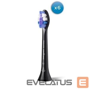 Zobu birste Philips  HX6056/88 Sonicare Sensitive | Replacement brush heads | Heads | For adults | Number of brush heads included 6 | Black 