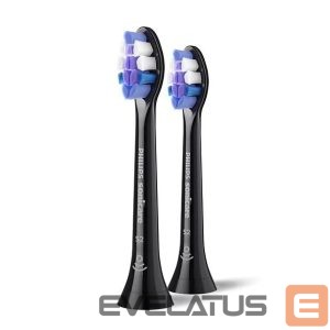 Zobu birste Philips  Replacement brush heads | HX6052/88 Sonicare Sensitive | Heads | For adults | Number of brush heads included 2 | Black 