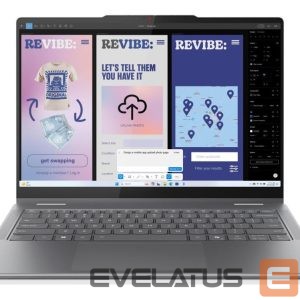 Portatīvais dators Lenovo  | Yoga 7 2-in-1 14ILL10 Intel | Luna Grey | 14 " | OLED | Touchscreen | WUXGA | 1920 x 1200 pixels | Intel Core Ultra 7 | 256V | 16 GB | Soldered LPDDR5X | Solid-state drive capacity 512 GB | Intel Arc Graphics 140V | Windows 11 Home | 802.11be | Bluetooth version 5.4 | Keyboard language English | Keyboard backlit | Warranty 24 month(s) | Battery warranty 12 month(s) 