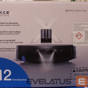 Putekļusūcējs Ecovacs  SALE OUT.  DEEBOT X12 OmniCyclone Vacuum cleaner, Robot, Wet&Dry, TruEdge 3.0, AIVI 3D 3.0, Brown |  Robot Vacuum Cleaner | DEEBOT X12 OmniCyclone | Wet&Dry | Li-Ion | 4000 mAh | Dust capacity 0.25 L | 22000 Pa | Brown | SCRATCHED ITEM, DEMO 