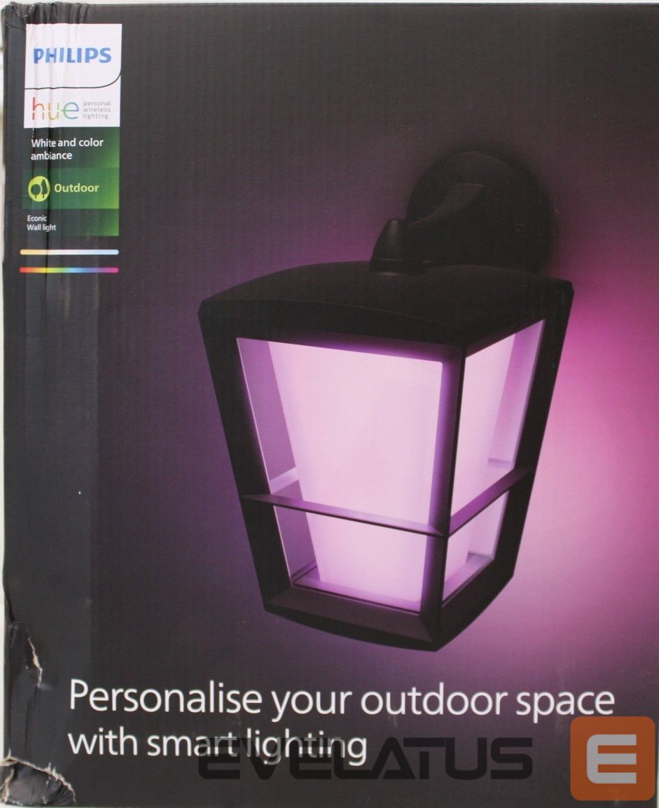 Galda lampa Philips Hue SALE OUT. | WCA Econic Outdoor Wall Lantern | 15 W | 2000-6500 Hue White Colour Ambiance | DAMAGED PACKAGING | 24 month(s)
