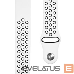 Siksniņa Tactical  20mm Double Silicone Watch Band White Black