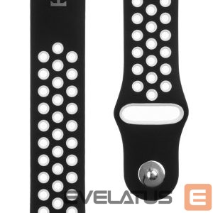 Siksniņa Tactical  22mm Double Silicone Watch Strap and Watch Band Black White