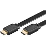 Kabelis Goobay - High Speed HDMI flat-cable with Ethernet 1 m Black