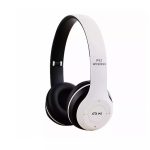 Bezvadu austiņas iWear  BITS Noise Cancell Foldable Bluetooth 5.0 Wireless Headset FM Radio / MP3 Mico SD and Phone White
