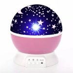 LED spuldze Elight  L1 2in1 Star Sky projector and Night lamp with 4x AAA / USB Cable 220V Power Pink