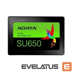 Cietais disks SSD ADATA  SSD||SU650|1TB|SATA 3.0|Write speed 450 MBytes/sec|Read speed 520 MBytes/sec|2,5"|TBW 600 TB|MTBF 2000000 hours|ASU650SS-1TT-R 