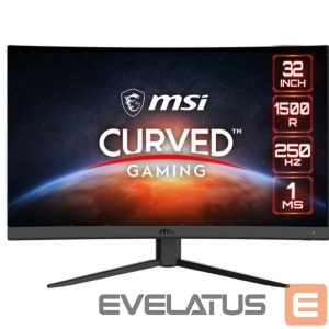Monitors MSI  LCD Monitor||G32C4X|31.5"|Gaming/Curved|Panel VA|1920x1080|16:9|250Hz|Matte|1 ms|Tilt|Colour Black|G32C4X 