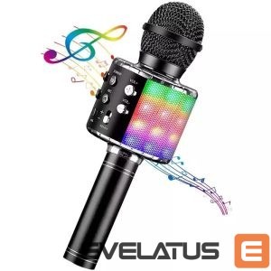 Mikrofons iWear  M85 Karaoke Kids & Adult Fun Effect Microphone with Speakers & Recod Micro SD USB Bluetooth 