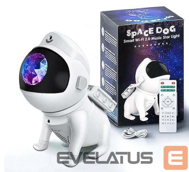 LED Prožektors Elight G6 Space Dog Nebula effect wall & ceiling projector with Speaker / Bluetooth App / remote control White
