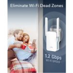 Rūteris Cudy  RE1200 MeshFlex AC1200 WiFi Mesh Repeater Dual Band AP Mode WPS Signal Light Cudy App White 
