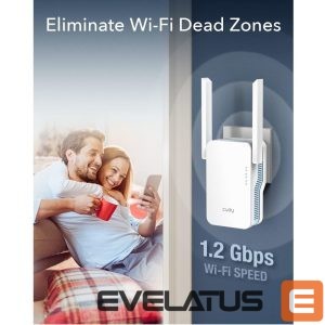 Rūteris Cudy  RE1200 MeshFlex AC1200 WiFi Mesh Repeater Dual Band AP Mode WPS Signal Light Cudy App White 