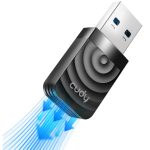 Rūteris Cudy  Cudy WU1300S AirMax AC1300 Dual Band WiFi USB Adapter USB 3.0 High Speed High Gain Black 