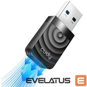 Rūteris Cudy  Cudy WU1300S AirMax AC1300 Dual Band WiFi USB Adapter USB 3.0 High Speed High Gain Black 