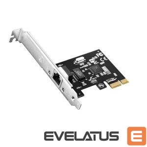 Nevadāms centrmezgls Cudy  PE10 NetPro Gigabit Ethernet PCIe Adapter Realtek Chipset Auto MDI MDIX Black 