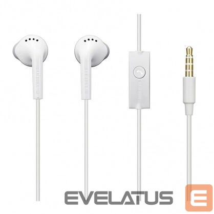 Vadu austiņas Samsung EHS61ASFWE Universal Original Stereo 3.5mm Headset with Cable 1.2m Microphone White (OEM)