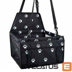Cita prece iLike  Small Dog & Cat Car Travel Carrier Waterproof & Foldable Black Paw Print 