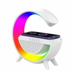 Galda lampa Elight  G Shape Speaker Lamp with RGB LED lightning & Wireless Smart Device Charger White
